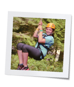Photo of kid on a zipline